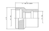 Metric-adaptor backshells (IMB1-xxMxx---)